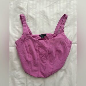 WILD FABLE pink crop corset like tank XXS